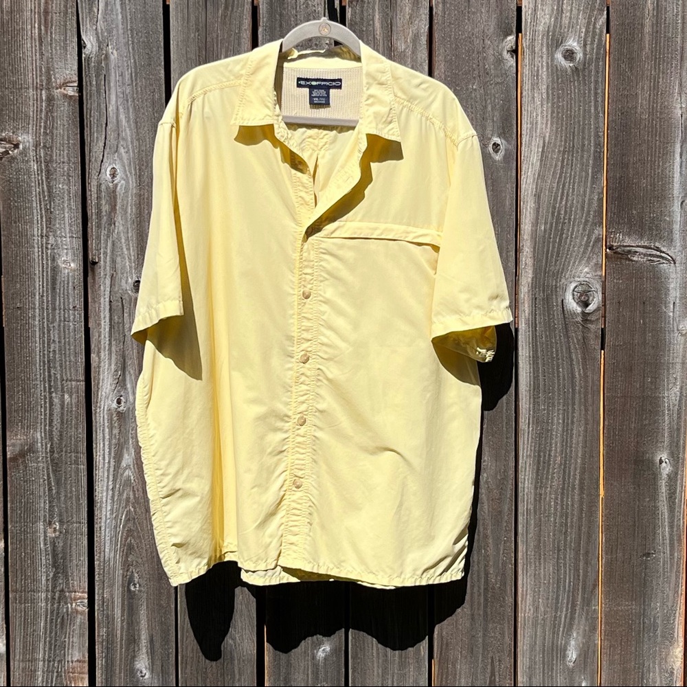 Exofficio yellow button down shirt size XXL